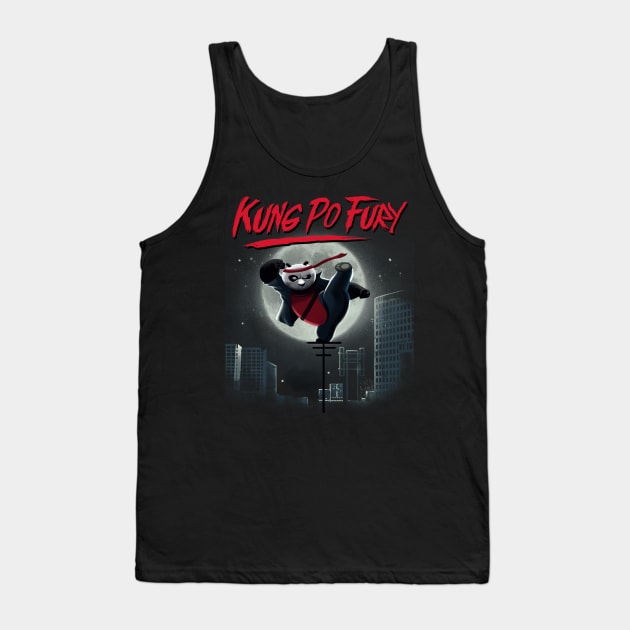 Kung Po Fury Tank Top by Vincent Trinidad Art